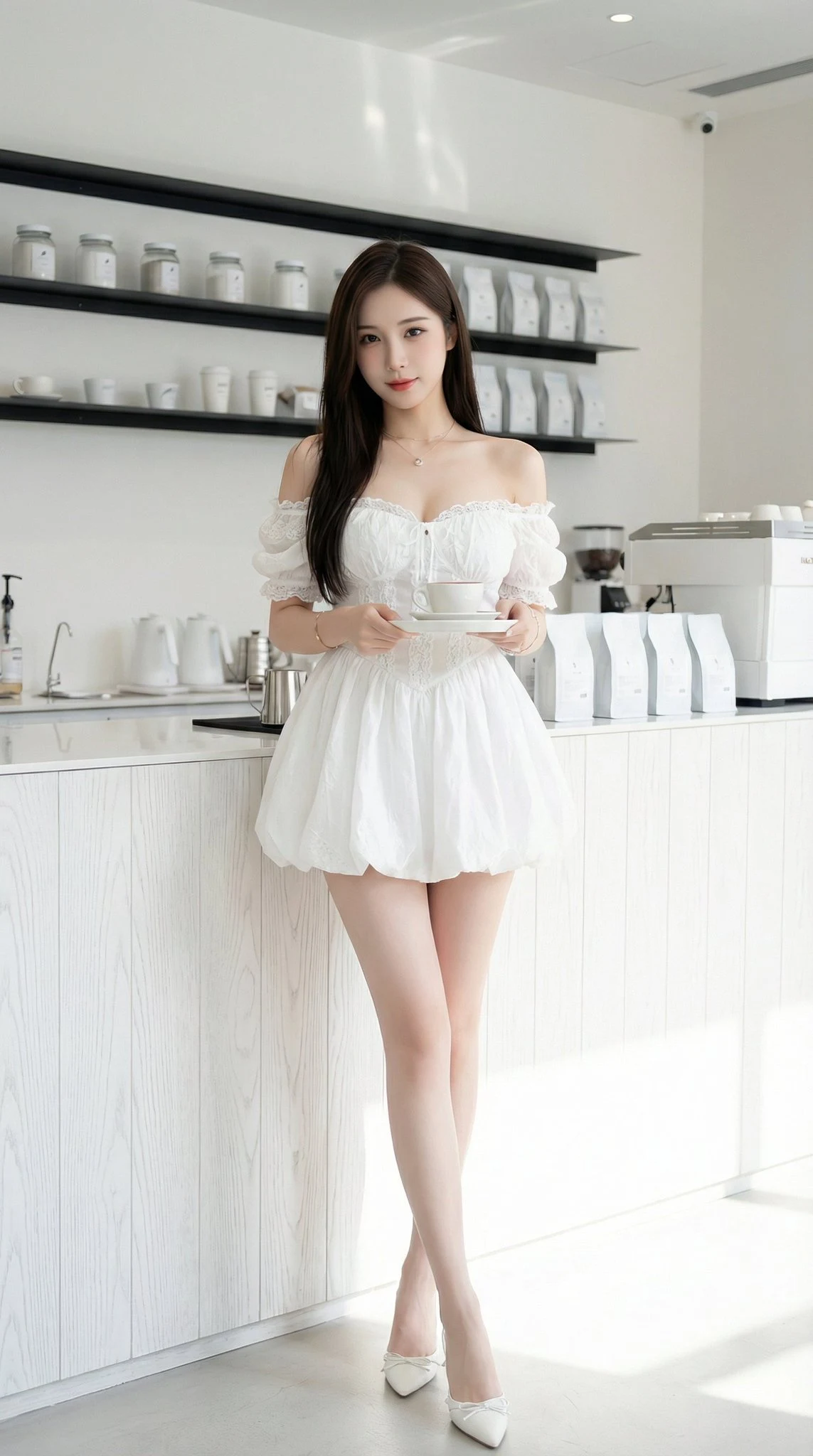 轻盈空气刘海的年轻亚洲女性