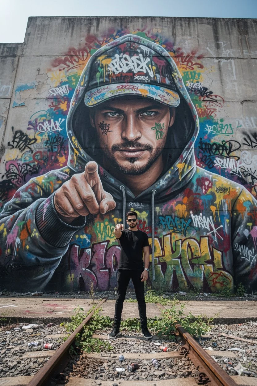 逼真涂鸦冲破次元壁