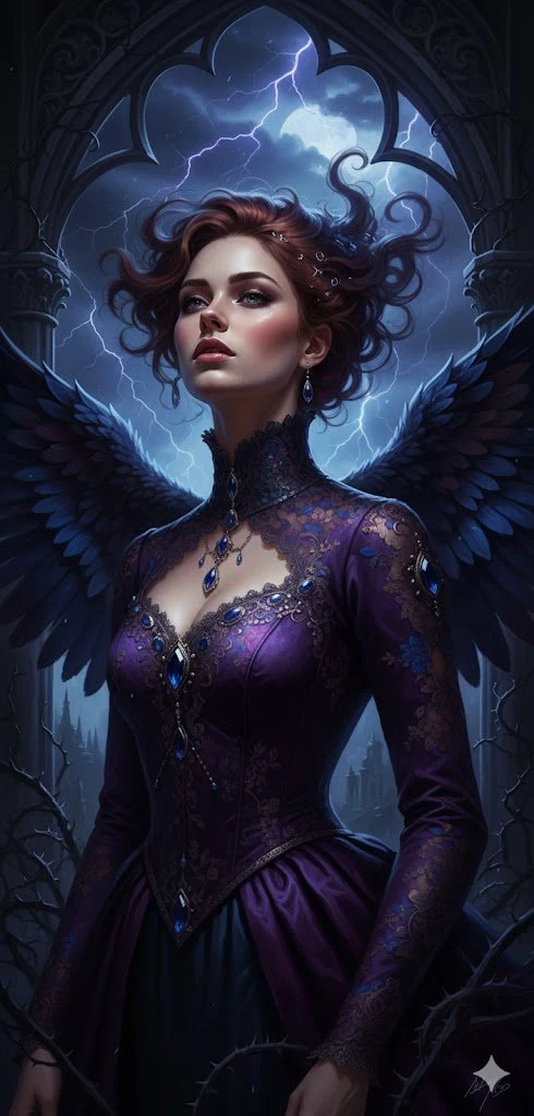 蓝眸金绣神秘美人