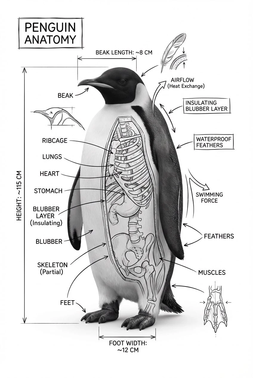 工程草图企鹅解剖
