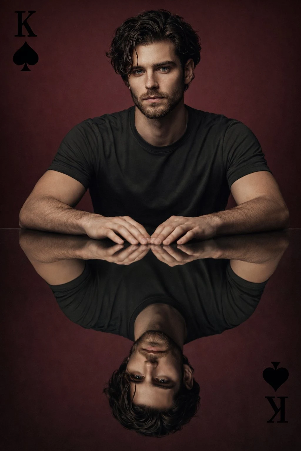 黑桃国王对称肖像