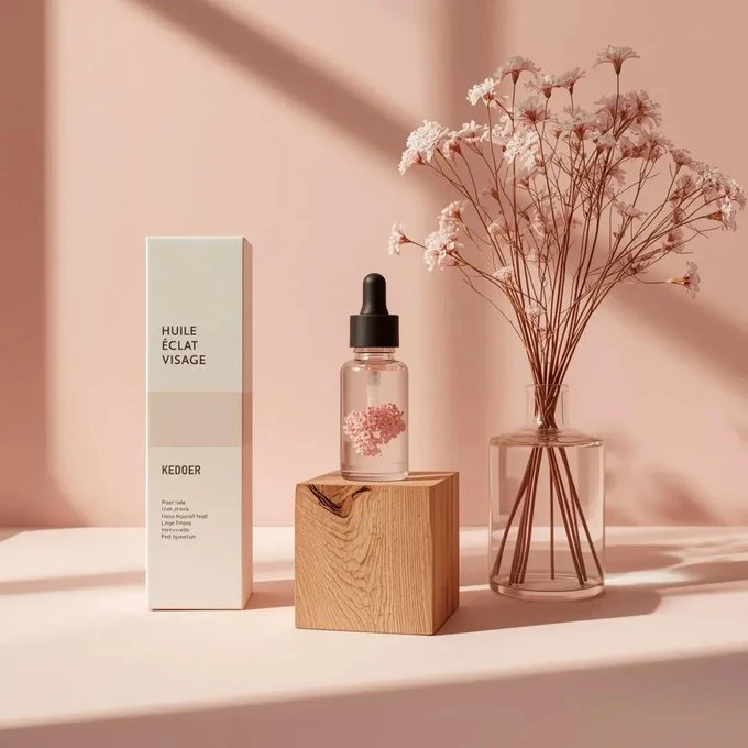 柔粉极简护肤静物