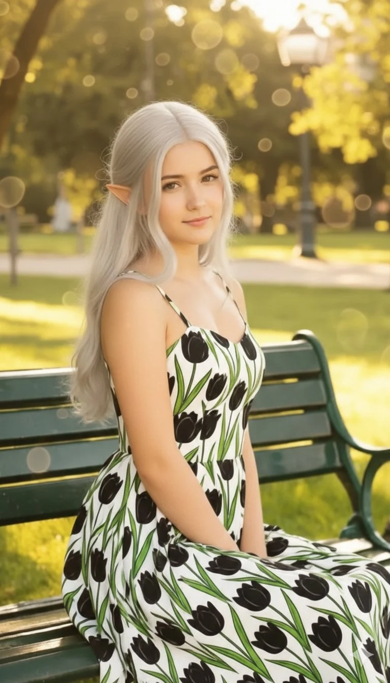 黄金光影精灵少女