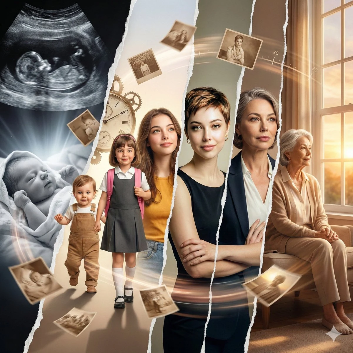 女性一生电影拼贴