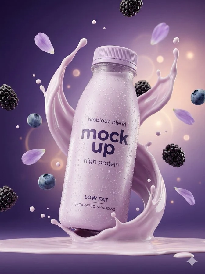 紫漾酸奶飞溅广告大片