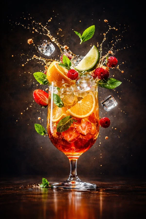 超写实悬浮鸡尾酒艺术