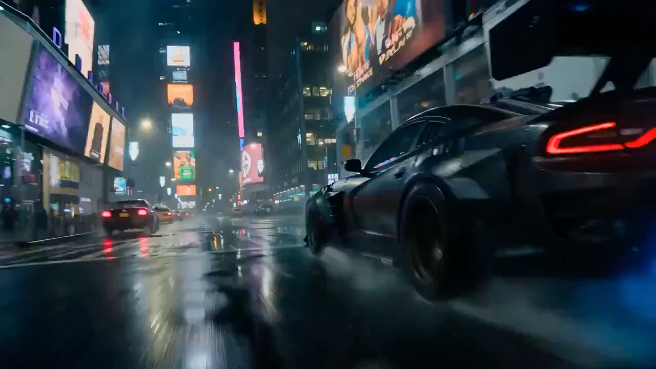 Optimus Prime, nuit pluvieuse à Tokyo, bataille intense contre Godzilla.