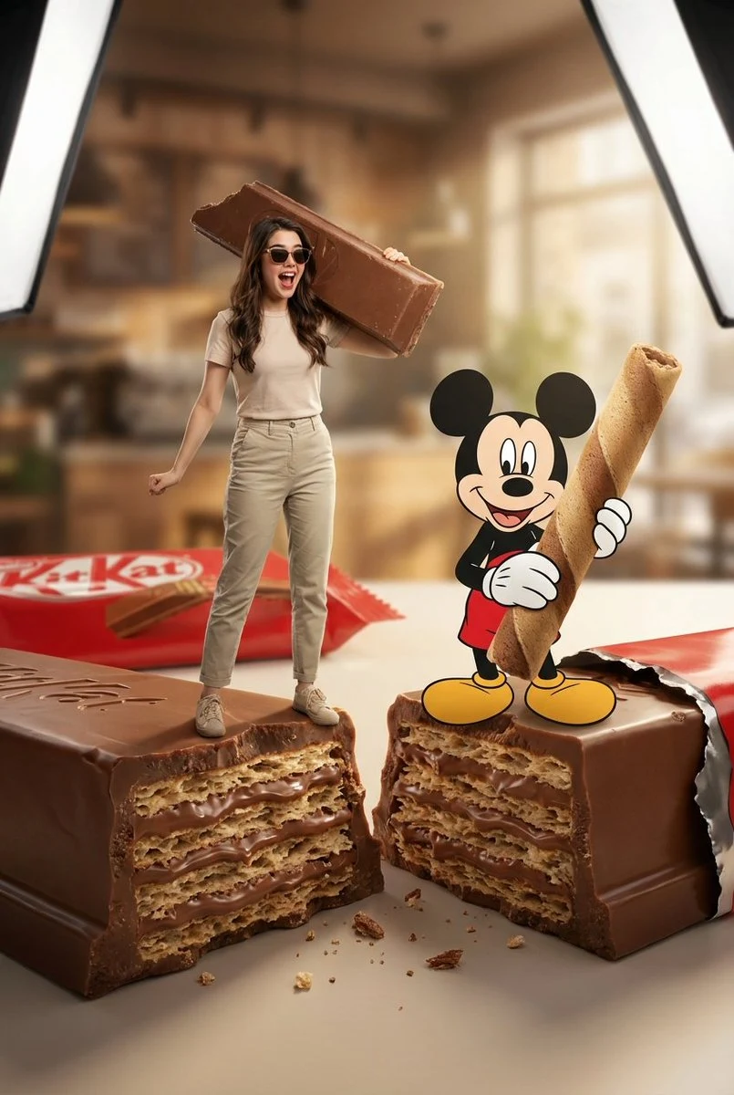 شوكولاتة كيت كات الضخمة ومغامرة ميكى الخيالية