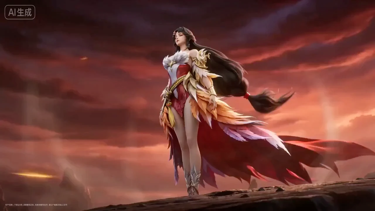 Потрясающий момент явления божественного дракона под кровавым небесным сводом