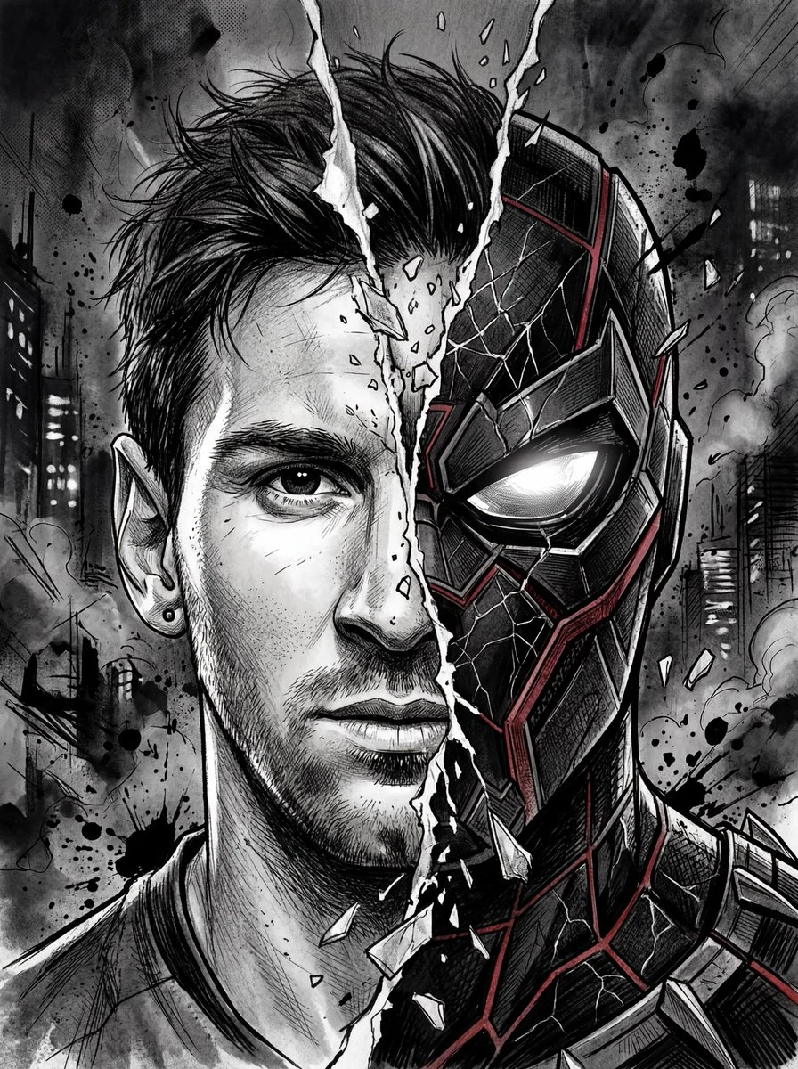 撕裂的双重人格：铅笔墨水下的城市义警