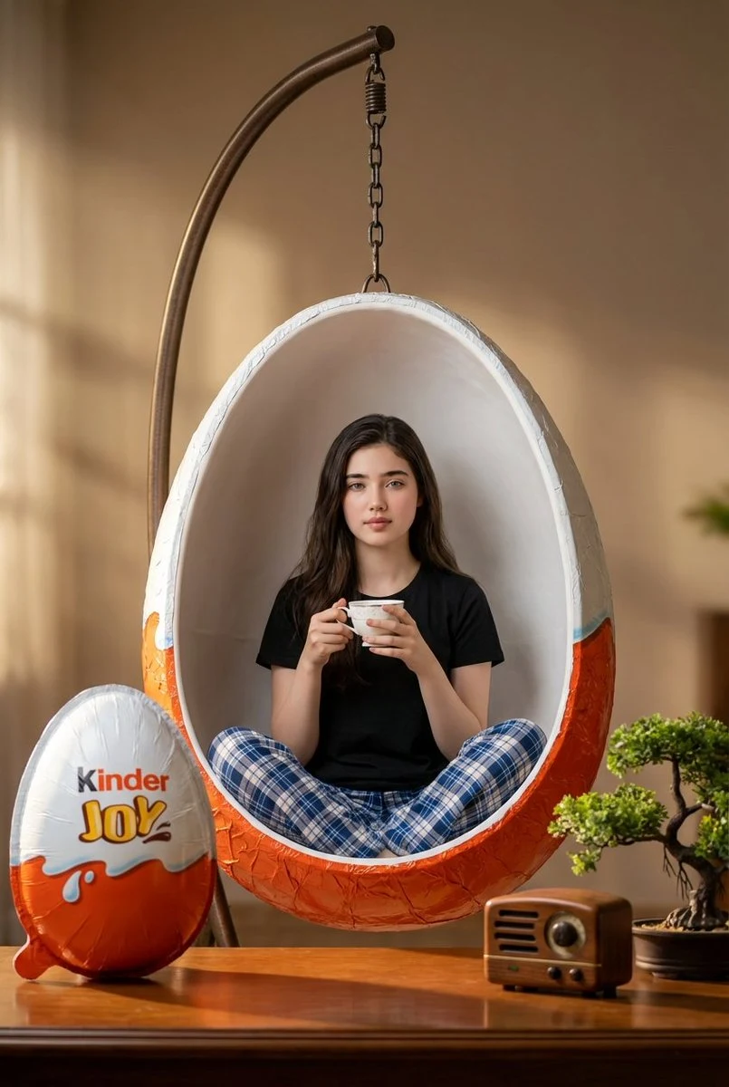 巨型奇趣蛋里的惬意午后时光