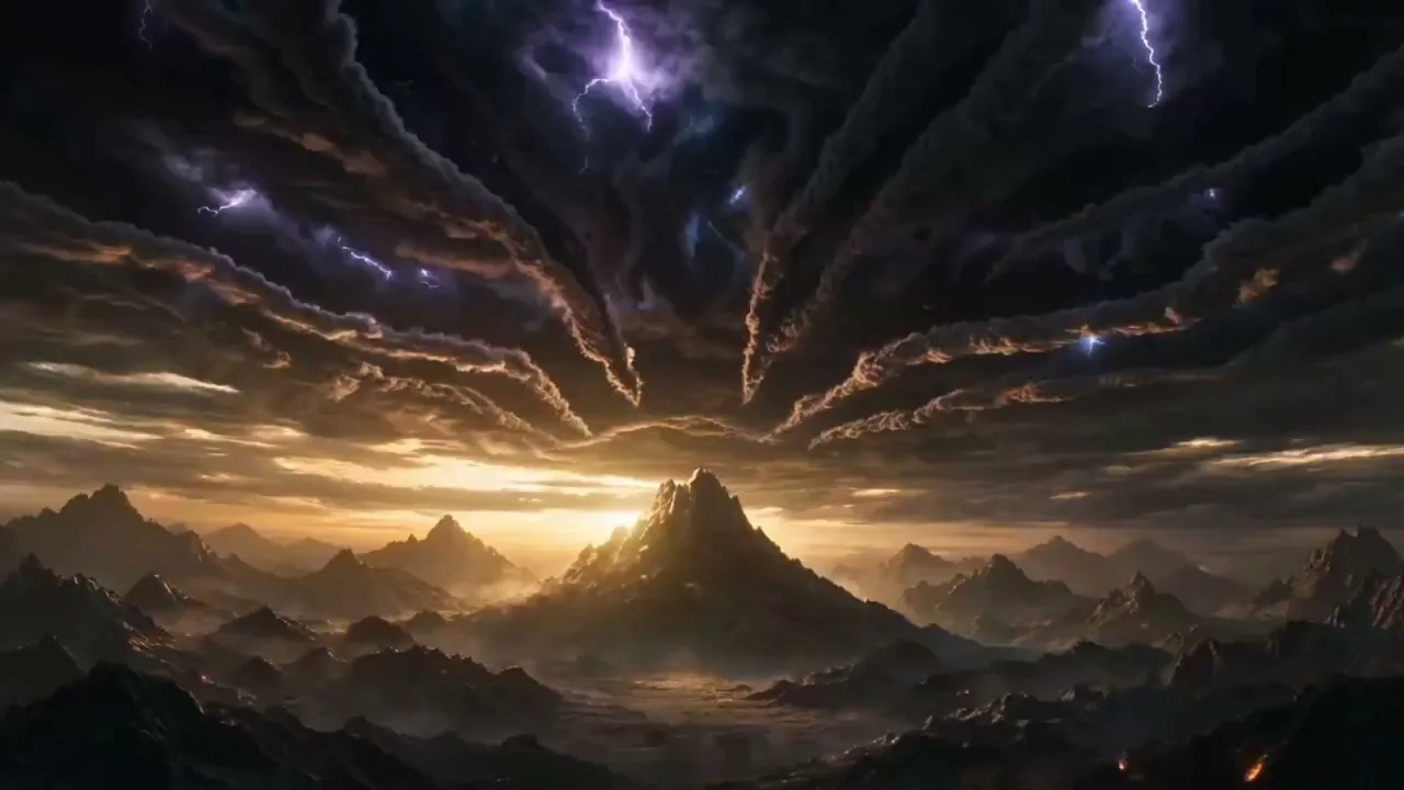 مثالية أسطورية لحظة نحت نüwa للحجارة لسد الشق في السماء