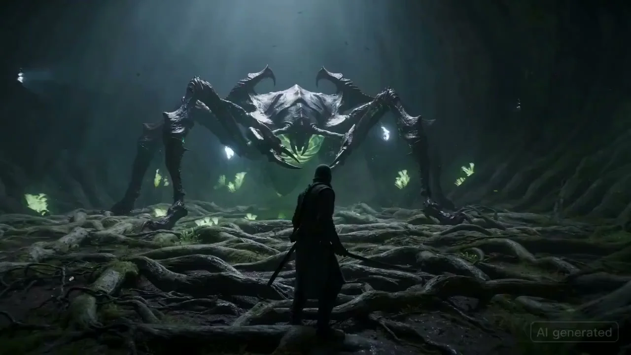 The epic moment of the vagrant riding lightning and shattering the storm monster.