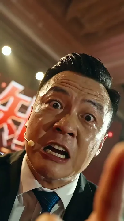 متحدث ناجح يتحدث بحماس في مسرح النجاح