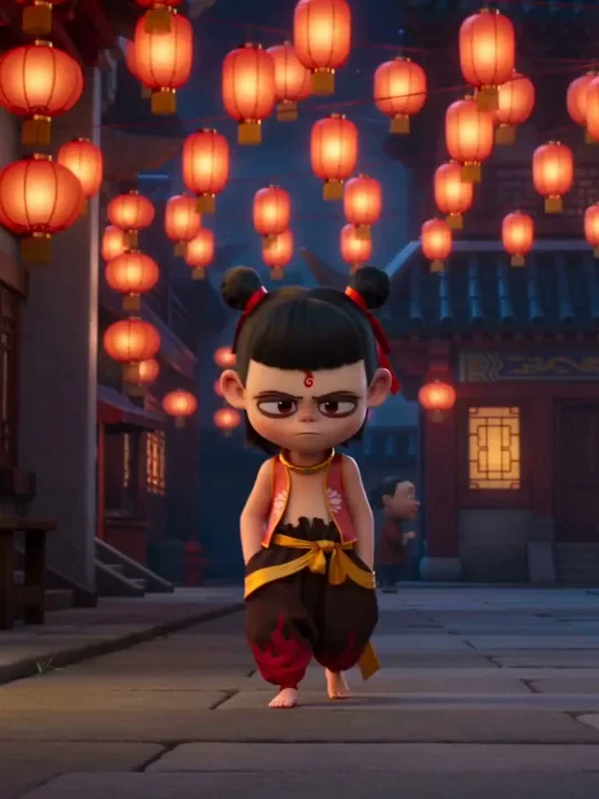 الشاب الأسطوري يطارد في معركة تحت ضوء القُطَّع الحمراء في منطقة تونغرين.