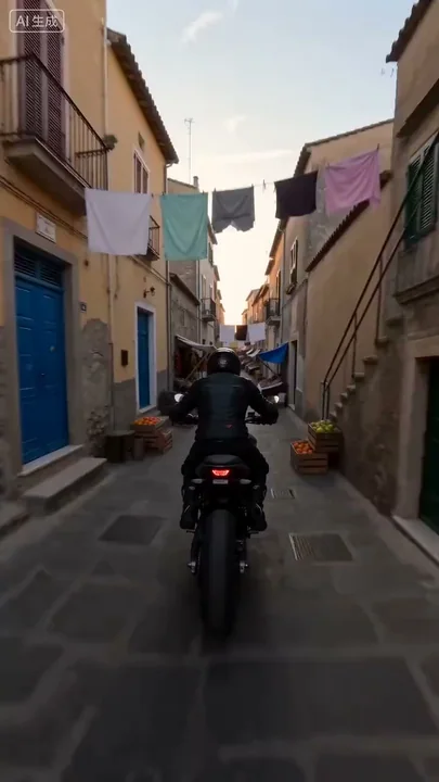 黄金时刻地中海悬崖边的极速飞车