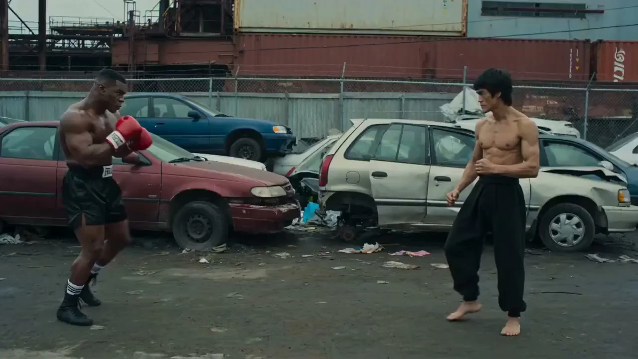 废弃垃圾场中的残酷格斗对决