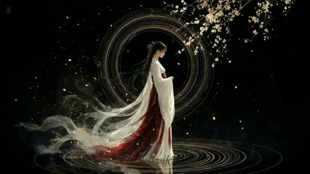 The breathtaking symphony of a fleeting dance on the water's surface and golden sparks