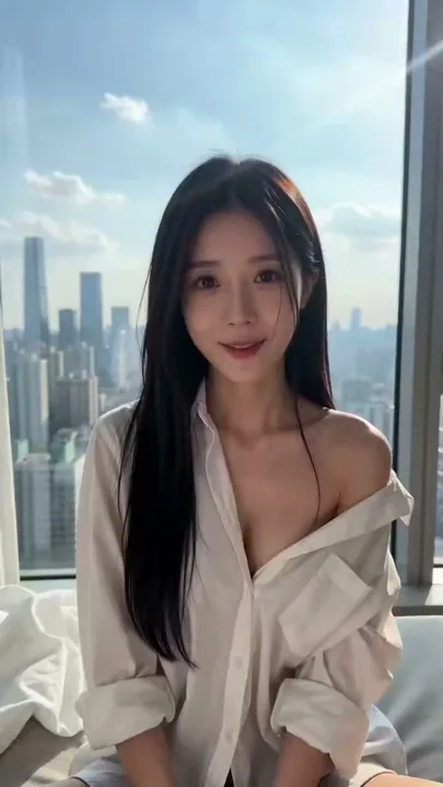 Pure desire and confession beneath the loose white shirt