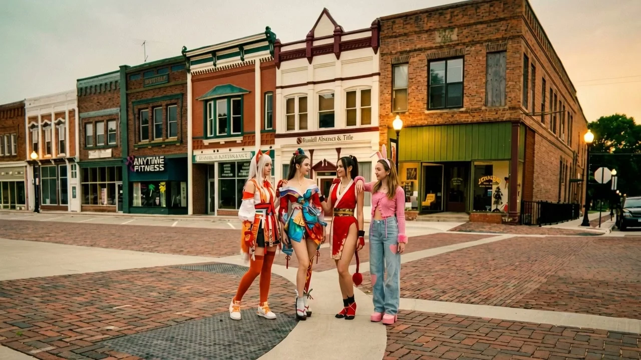 Danse TikTok et bagarre chaotique sur les trottoirs de graviers