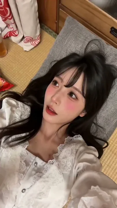 Post-party Cosplayer's Private Selfie on the Floor Mat, Slightly Tipsy