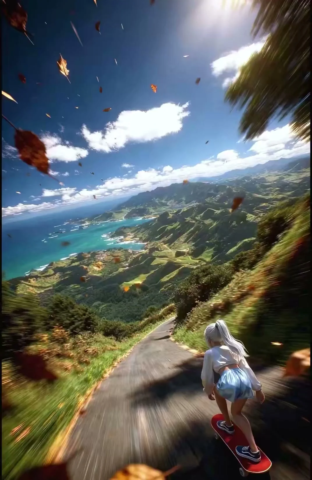 The ice and fire instantaneous transformation magic of the Speed Skate Girl