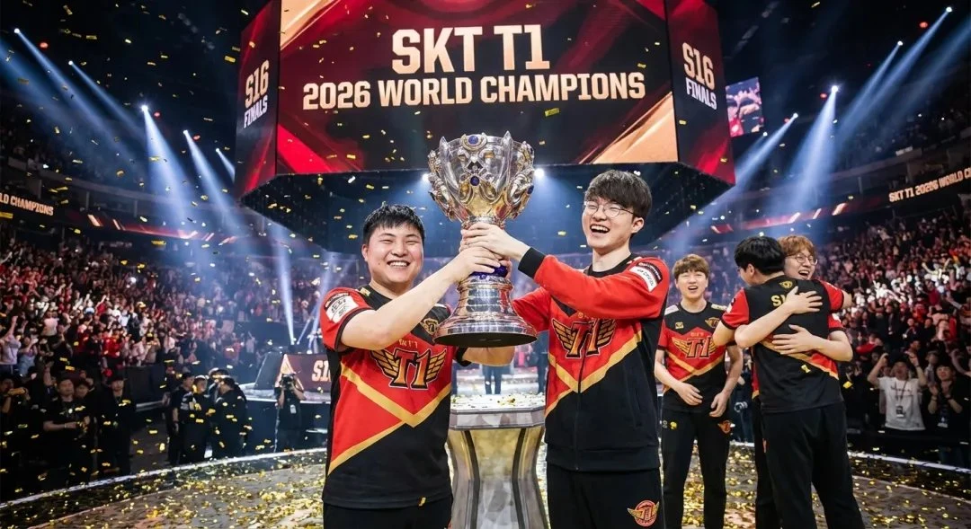 L'instant du sommet, UZI mène les joueurs de SKT à soulever la Coupe d'appel de S16.