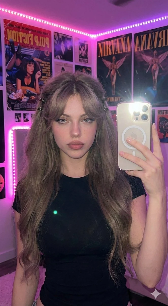 Atmospheric Girl under a 16K Hyper-realistic Mobile Flashlight