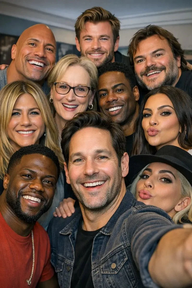 Селебрити Голливуда Пол Радд, портрет самосъемка в высоком разрешении, гиперреалистичный стиль