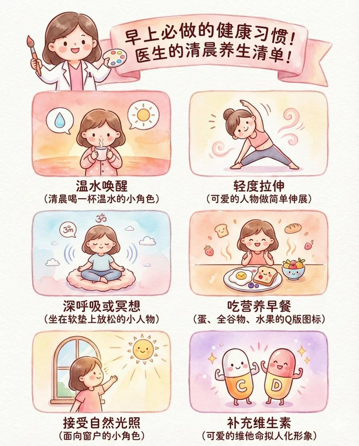 手描美人科学知识插图