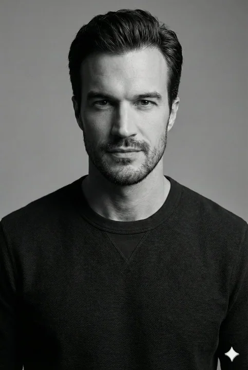 光影雕刻的黑白质感男士肖像