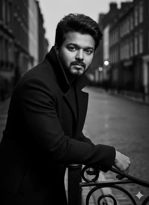 Stylish Male Portrait in Monochrome Lighting