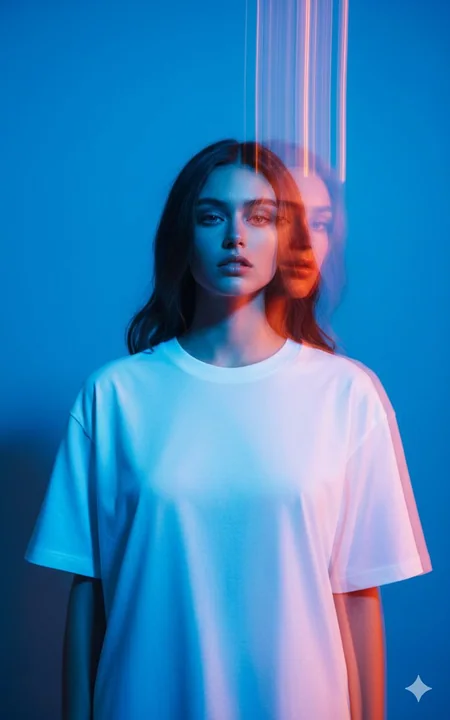 Dreamy Blue Jazz Multiple Exposure Fashion Photography