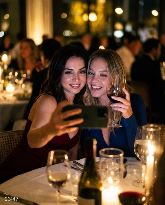 好莱坞女星安娜与西德尼夜店欢乐自拍