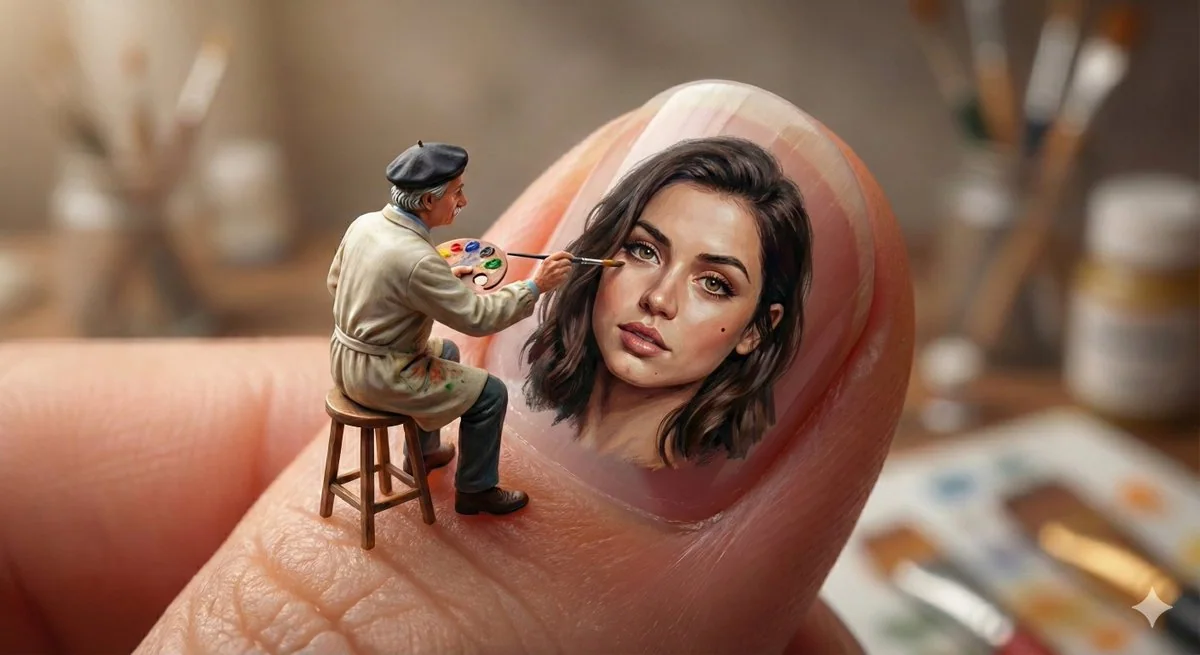 العجائب الميكروسكوبية على أصابع اليد: الفنانين الصغار يرسمون على الأظافر