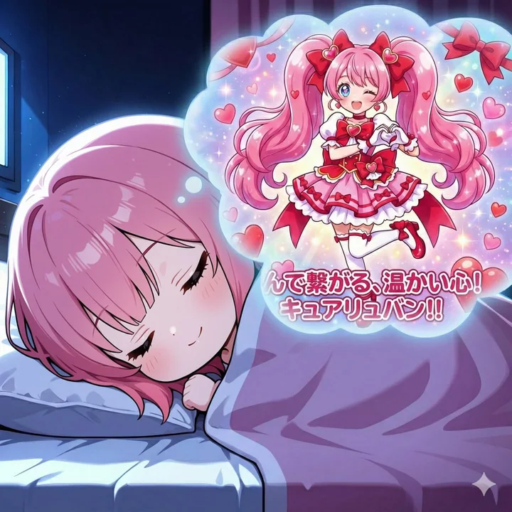 Magnifique illustration de transformation de la Pretty Cure de rêve lumineux