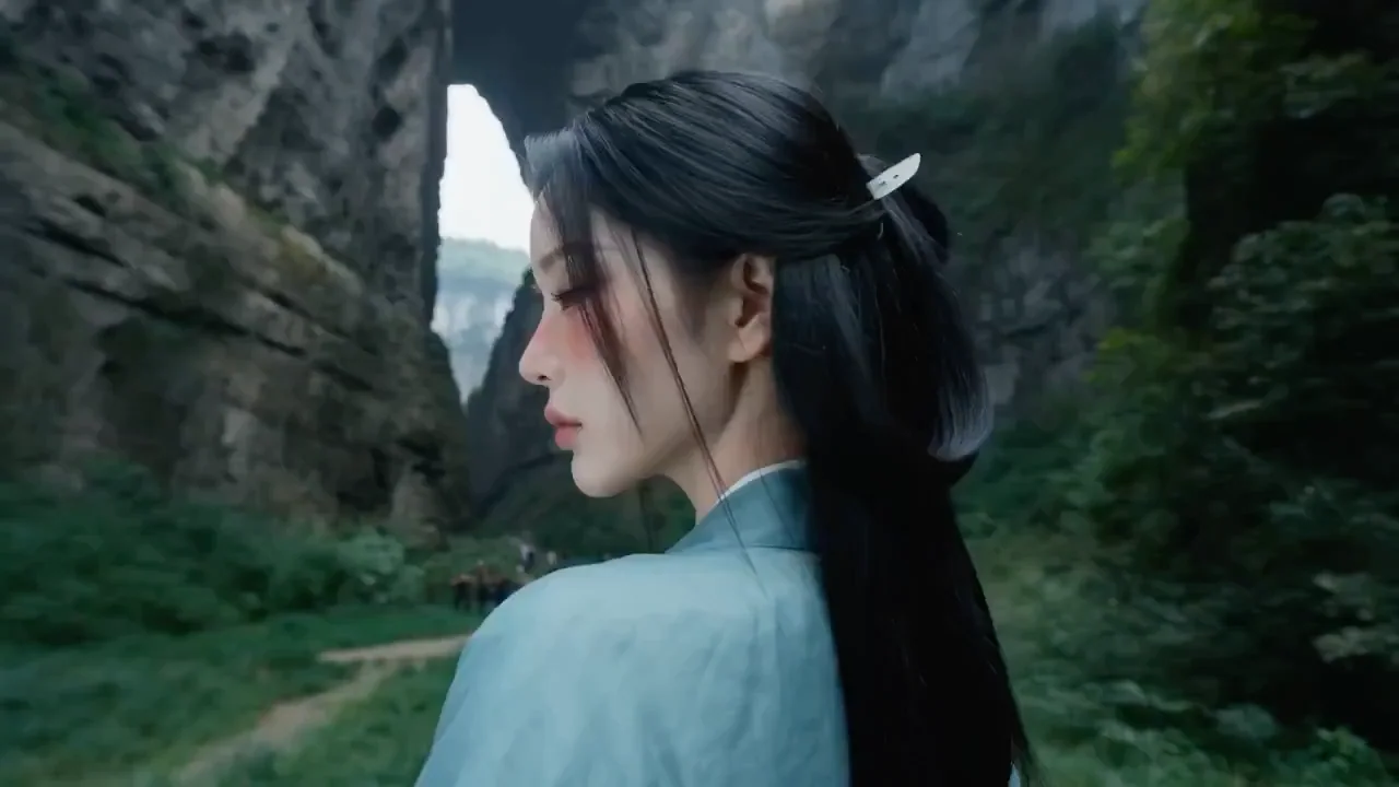 Magnifique film wuxia tourné à la manière de Xu Ke à Wulong, les Trois Ponts Naturels