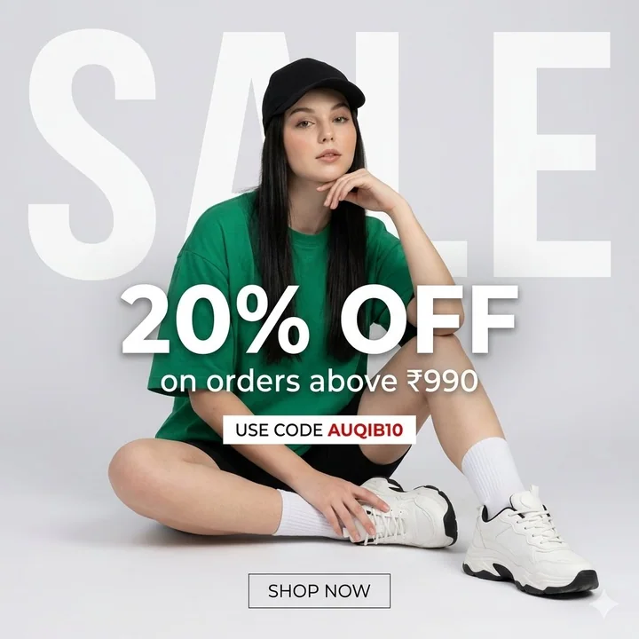 一幅简洁现代的时尚促销广告