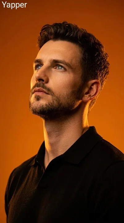 极具张力的金色轮廓光男性时尚大片