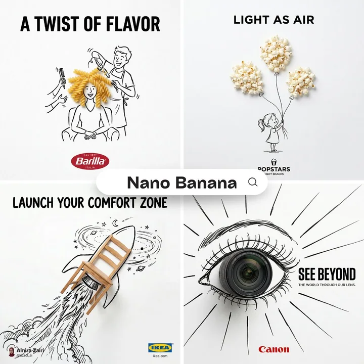 リアルな物体と手描きのグラフィティのミニマルなクリエイティブな融合