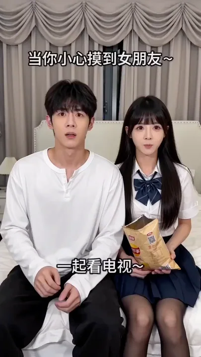 Sweet Crisis Caused by Accidentally Touching Girlfriend's Thigh