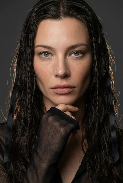 High-end magazine portrait under luxurious light and shadow