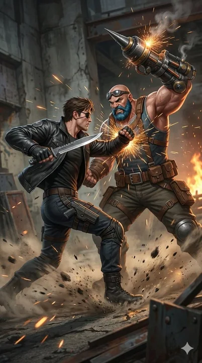 Comparaison du dessin de scènes de combat intense entre les modèles GPT-image et Nano