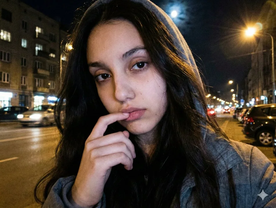 金色轮廓光下手指轻触嘴唇的绝美深夜自拍