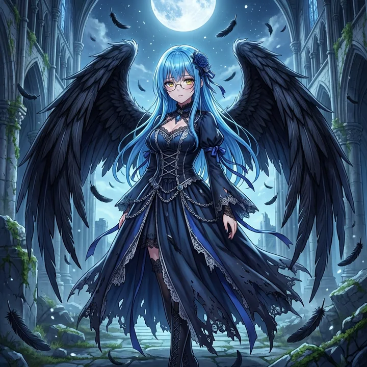 The silent, exquisite beauty of sinking into darkness, a fallen angel with folded wings