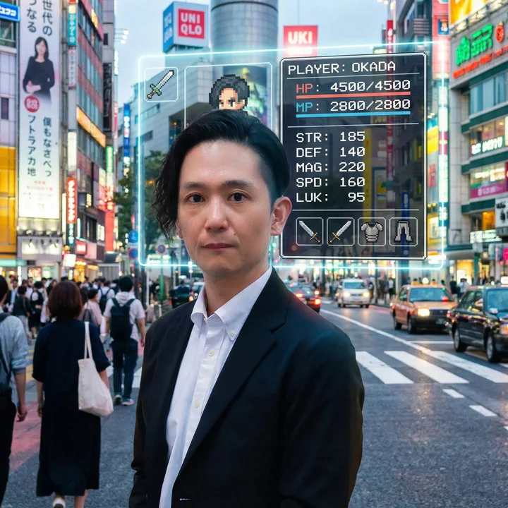 现实世界中浮现的超逼真RPG状态面板
